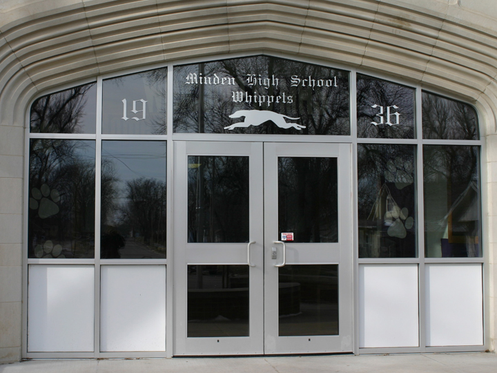 Glass work done by Tri-County Glass Inc. | Minden High School - Minden , NE